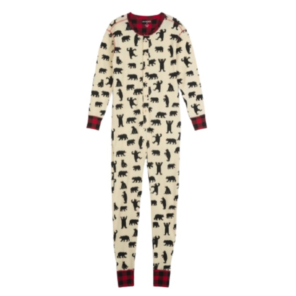 Black Bear Adult Union Suit Onesie - Unisex (M)